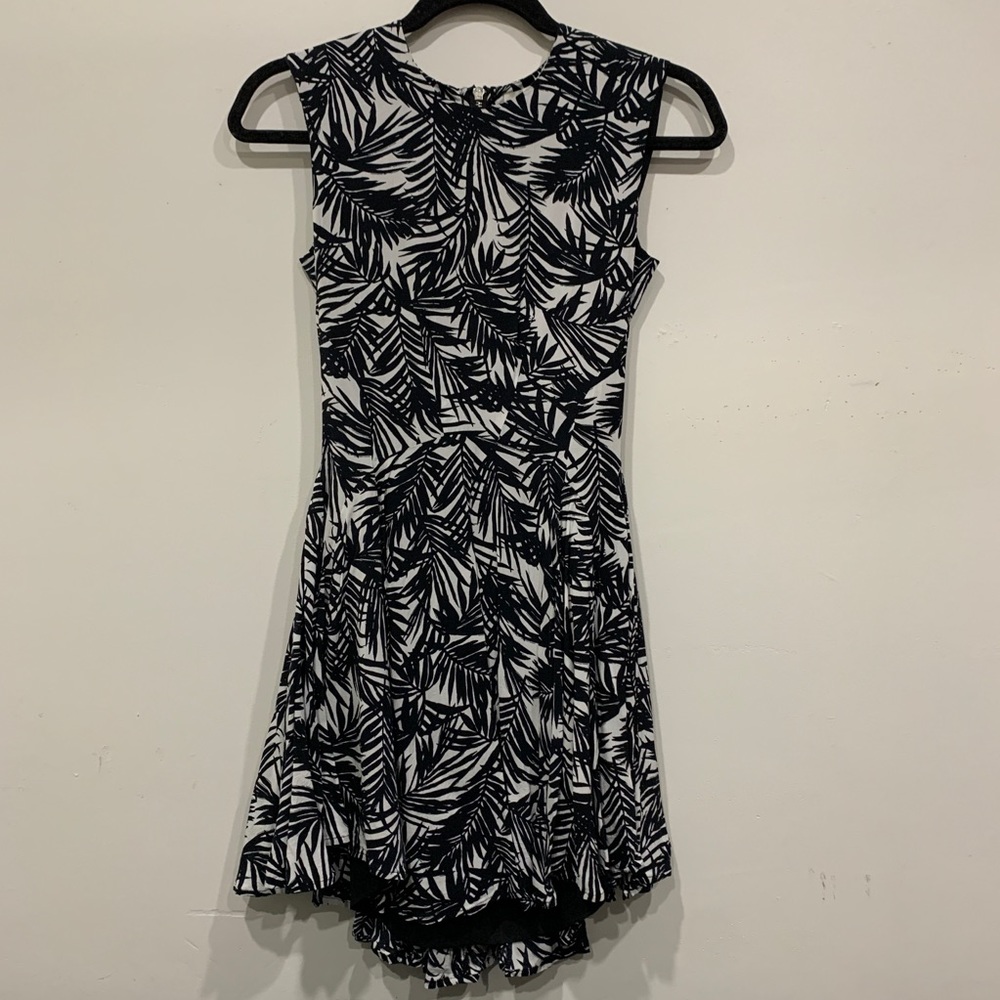 H&M Black & White Floral Skater Dress